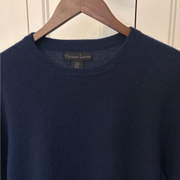 Christian Lacroix Navy Blue Men's Cashmere & Wool blend Sweater - Picture 1 of 6